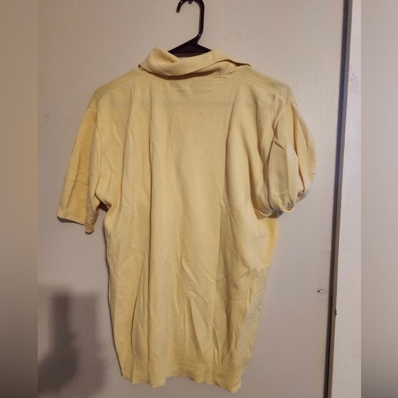 Vtg yellow towncraft polo size mens large small pocket - Picture 2 of 4